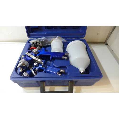 2009 - Twin HVLP painting spray gun set in case