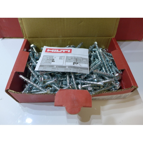 2014 - 5 boxes Hilti self drilling fixing bolts 6x60 25/5 100 per box