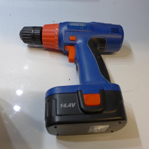 2025 - Joinery power tool job lot: Kinzo detailing sander; 450w jigsaw and 14.4v cordless drill all boxed, ... 