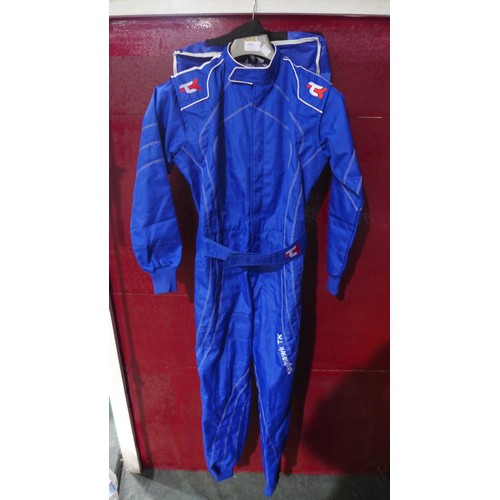 3101 - Trac karting Skyhawk TK polyester Cordura blue childs overalls (size 42)