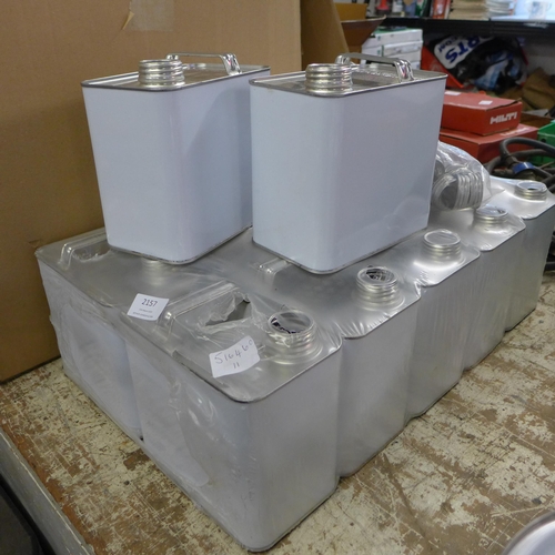 2011 - 10 unused 3 ltr steel storage cans with lids