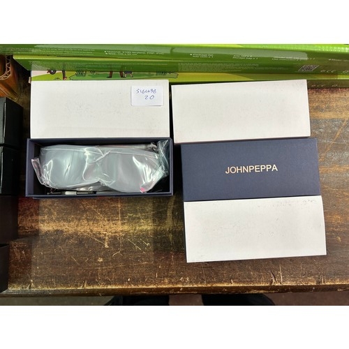 2072 - Four pairs of John Pepa designer sunglasses (unused)