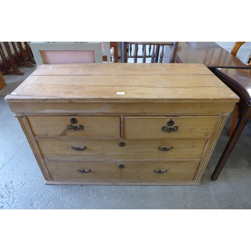 136 - A Victorian pine chest of drawers