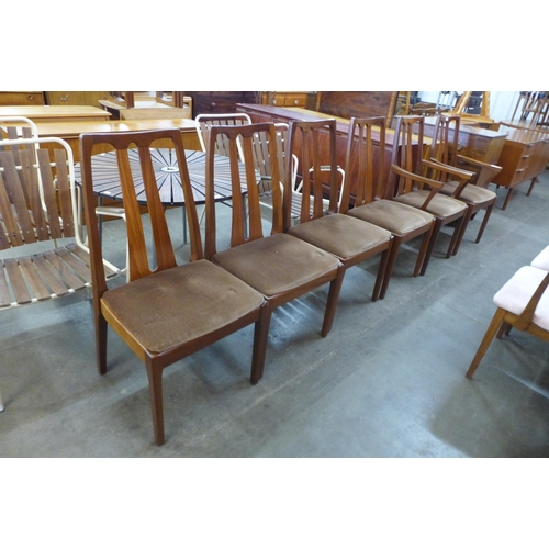 9 - A set of six Nathan teak dining chairs