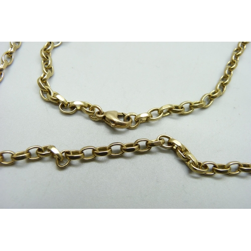 1057 - A 9ct gold chain, 21.4g