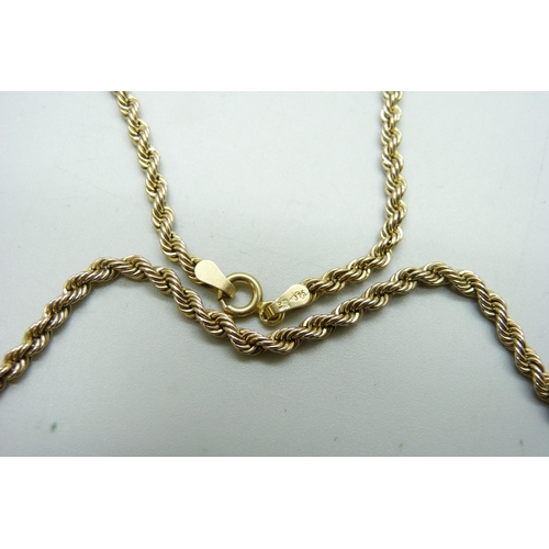 1064 - A 9ct gold chain, 4g