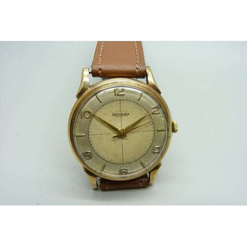 1116 - A 9ct gold Art Deco Rotary wristwatch