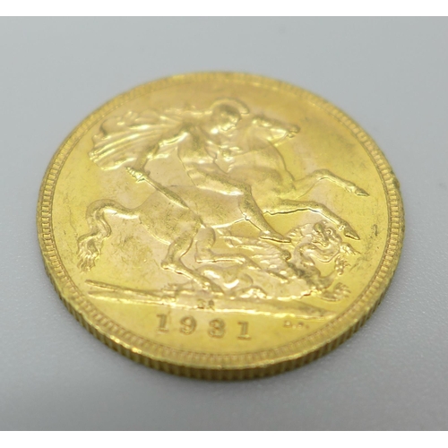 1130 - A 1931 gold sovereign