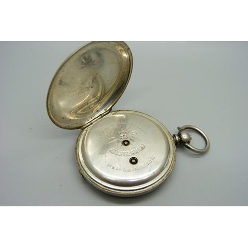 1138 - A silver full hunter pocket watch, John Bennett, maker to the Royal Observatory