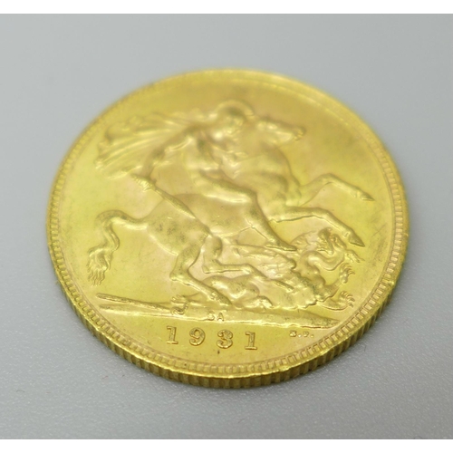 1139 - A 1931 gold sovereign