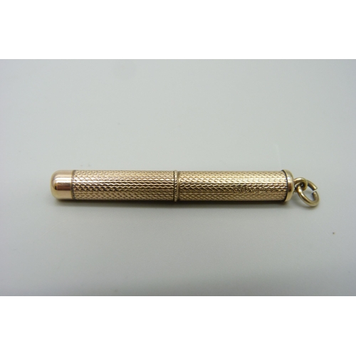 1149 - A 9ct gold toothpick, 6.1g