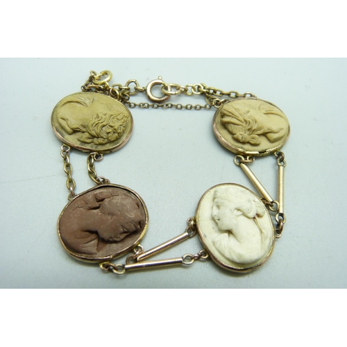 1201 - A lava cameo bracelet