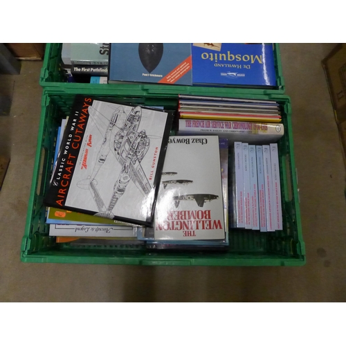 1228 - Four boxes of aircraft books **PLEASE NOTE THIS LOT IS NOT ELIGIBLE FOR POSTING AND PACKING**