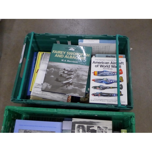 1228 - Four boxes of aircraft books **PLEASE NOTE THIS LOT IS NOT ELIGIBLE FOR POSTING AND PACKING**