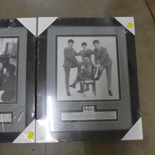 1238 - Three The Beatles framed displays **PLEASE NOTE THIS LOT IS NOT ELIGIBLE FOR POSTING AND PACKING**