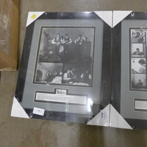 1238 - Three The Beatles framed displays **PLEASE NOTE THIS LOT IS NOT ELIGIBLE FOR POSTING AND PACKING**