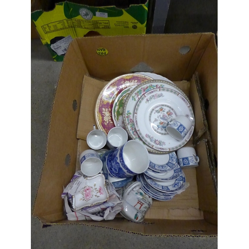 1245 - Assorted china including blue and white, Denby Posies trinket dishes, wall plaques, etc. **PLEASE NO... 