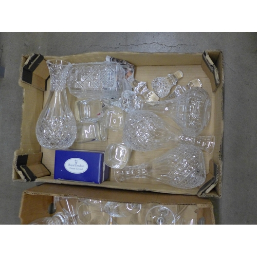 1251 - Four boxes of glassware, drinking glasses, decanters, etc. **PLEASE NOTE THIS LOT IS NOT ELIGIBLE FO... 