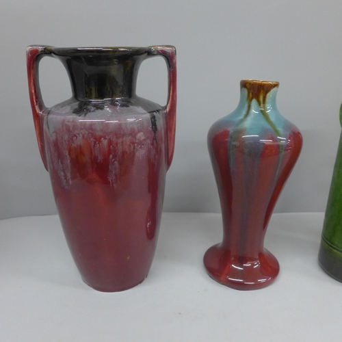 603 - Four French and Belgian Arts and Crafts vases