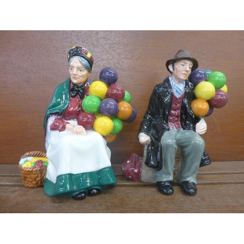 624 - Two Royal Doulton figures, The Old Balloon Seller and The Balloon Man