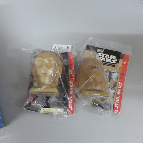 654 - Star Wars trading cards, boxed and two Star Wars Topps