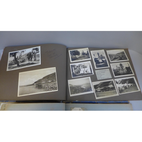 687 - Two albums of WWII and later photographs including one album taken by a submariner, North Africa, Mi... 