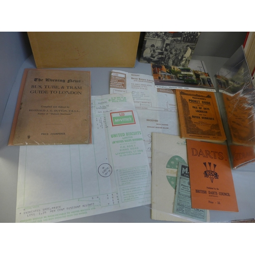 689 - A box of paper ephemera, 1800's onwards