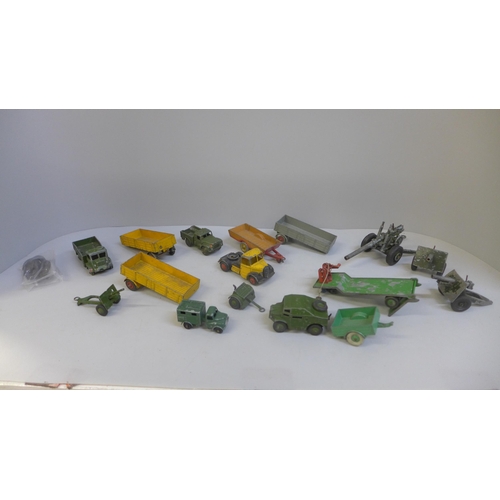 697 - Dinky Toys die-cast model vehicles, including military