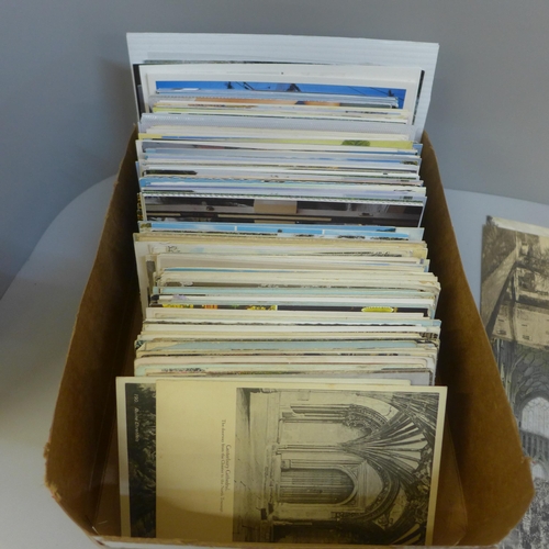 709 - Postcards; a box of postcards, vintage to modern