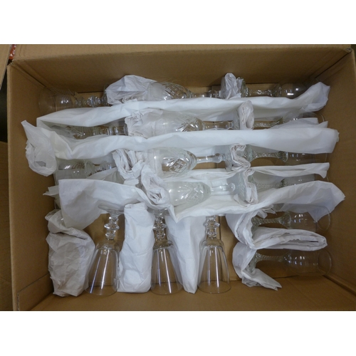 745 - Four boxes of assorted glassware