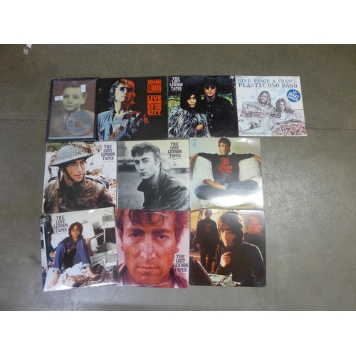 757 - The Beatles related John Lennon LPs and CD presentation (9)