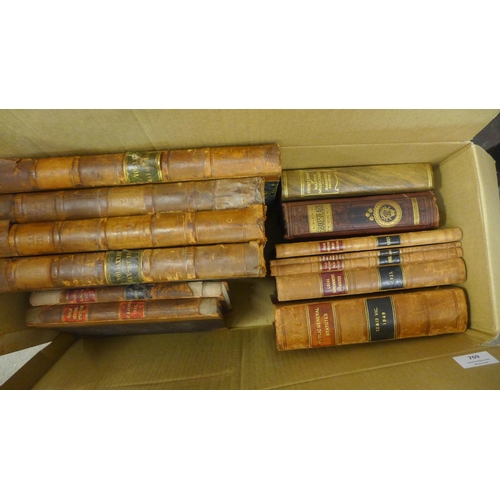 769 - A collection of books dating from 1849 to early 20th Century, law and local government statutes, etc... 