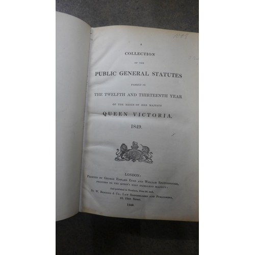 769 - A collection of books dating from 1849 to early 20th Century, law and local government statutes, etc... 