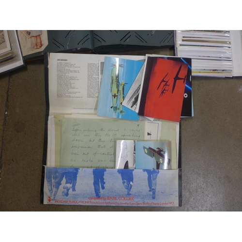 783 - A large collection of postcards dating from 1900 onwards and a folder of Battle of Britain ephemera