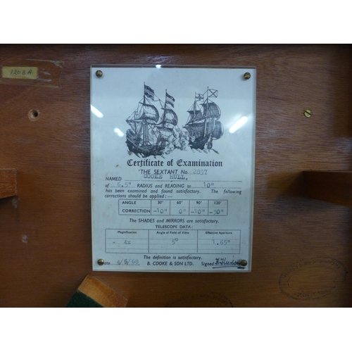 790 - A cased Cooke of Hull Nautical sextant, cased