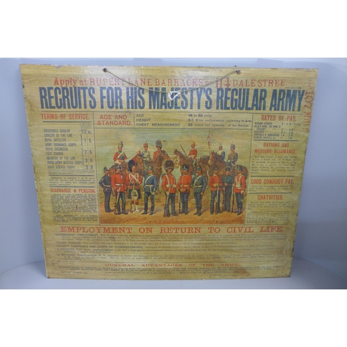 796 - A reproduction military recruitment sign