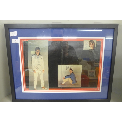 802 - The Jam autographed framed display