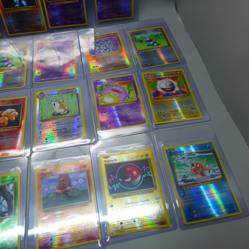 851 - Twenty-three Pokemon XY Evolutions reverse holos, 2015, in protective sleeves