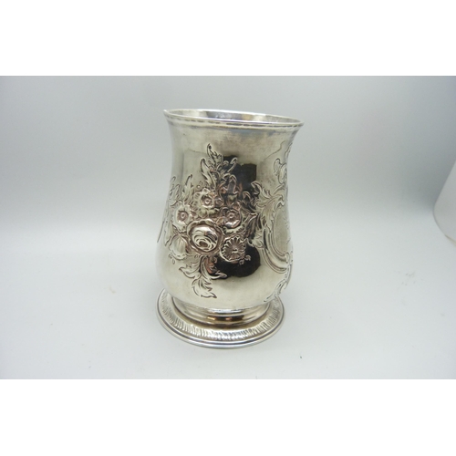 875 - An early George III silver baulster mug, London 1765, Thomas Whipham & Charles Wright, 258g