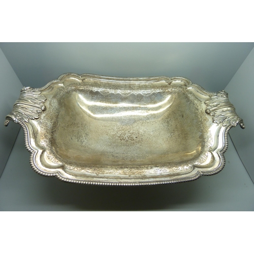 888 - A large silver basket, 41cm, London 1809, 1002g