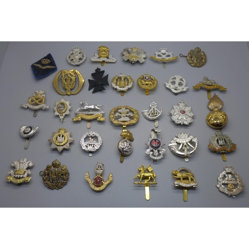 948 - Military cap badges including reproduction