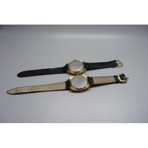 980 - Two vintage wristwatches; Carronade 17 jewels and Rytima Deluxe 17 jewels