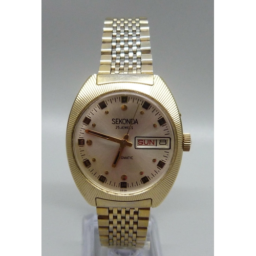 989 - A vintage Sekonda 25 jewel automatic wristwatch