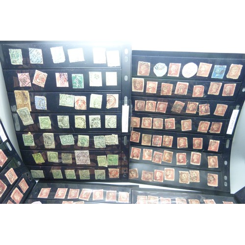 650 - Ten stock sheets of stamps including Penny Reds and Blues