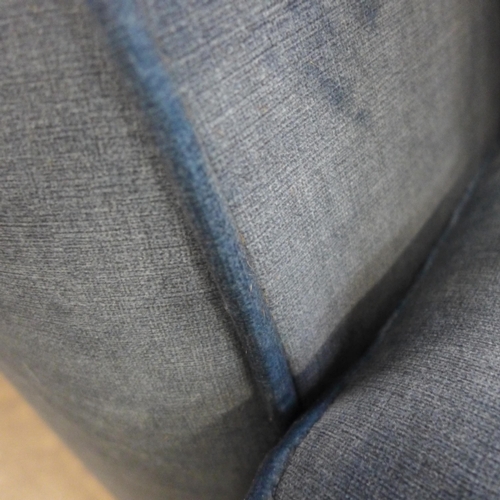 1350 - A Barker and Stonehouse diamond blue velvet 2.5 seater sofa £1675