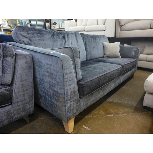 1439 - A Barker and Stonehouse Dolce magnesium upholstered four seater sofa - faded