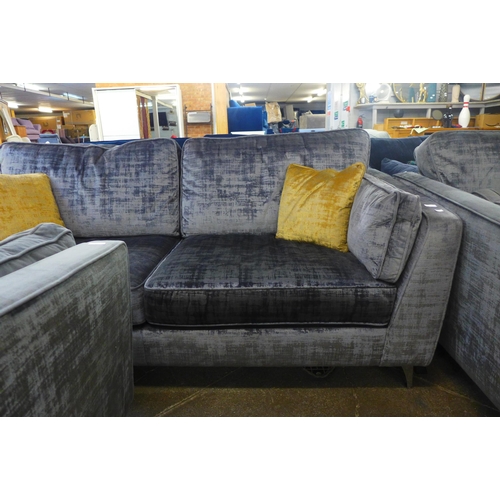 1454 - A Barker and Stonehouse Dolce magnesium upholstered three seater sofa with contrasting scatters RRP ... 