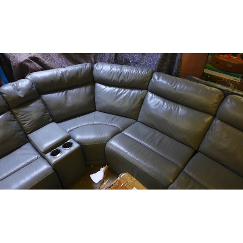 1570 - Paisley Leather Sectional Power Recliner (model:- 1356669), original RRP £1666.66 + VAT (4162-37) * ... 