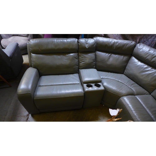 1570 - Paisley Leather Sectional Power Recliner (model:- 1356669), original RRP £1666.66 + VAT (4162-37) * ... 