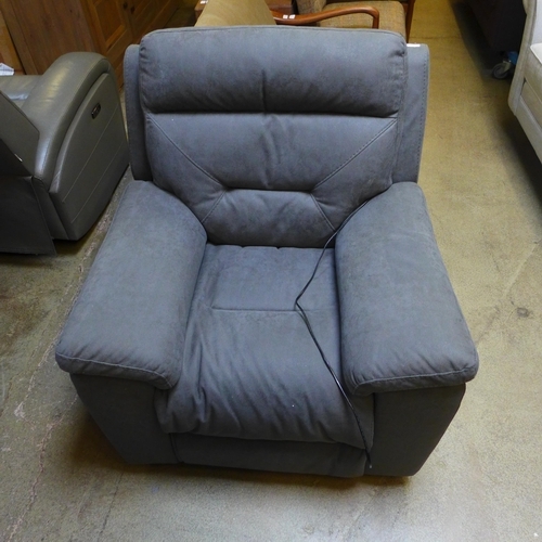 1574 - Justin Grey Power Recliner Armchair, original RRP £499.99 + VAT  (4162-22) * This lot is subject to ... 